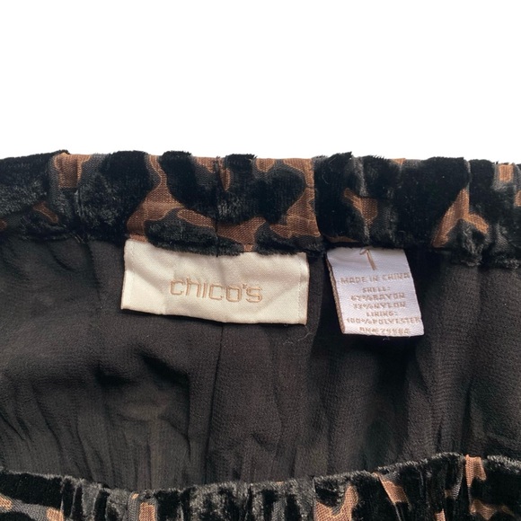 Chico’s Maxi Velvet Burnout Elastic Waist Cheetah Maxi Skirt Size 8 / M - Picture 3 of 8